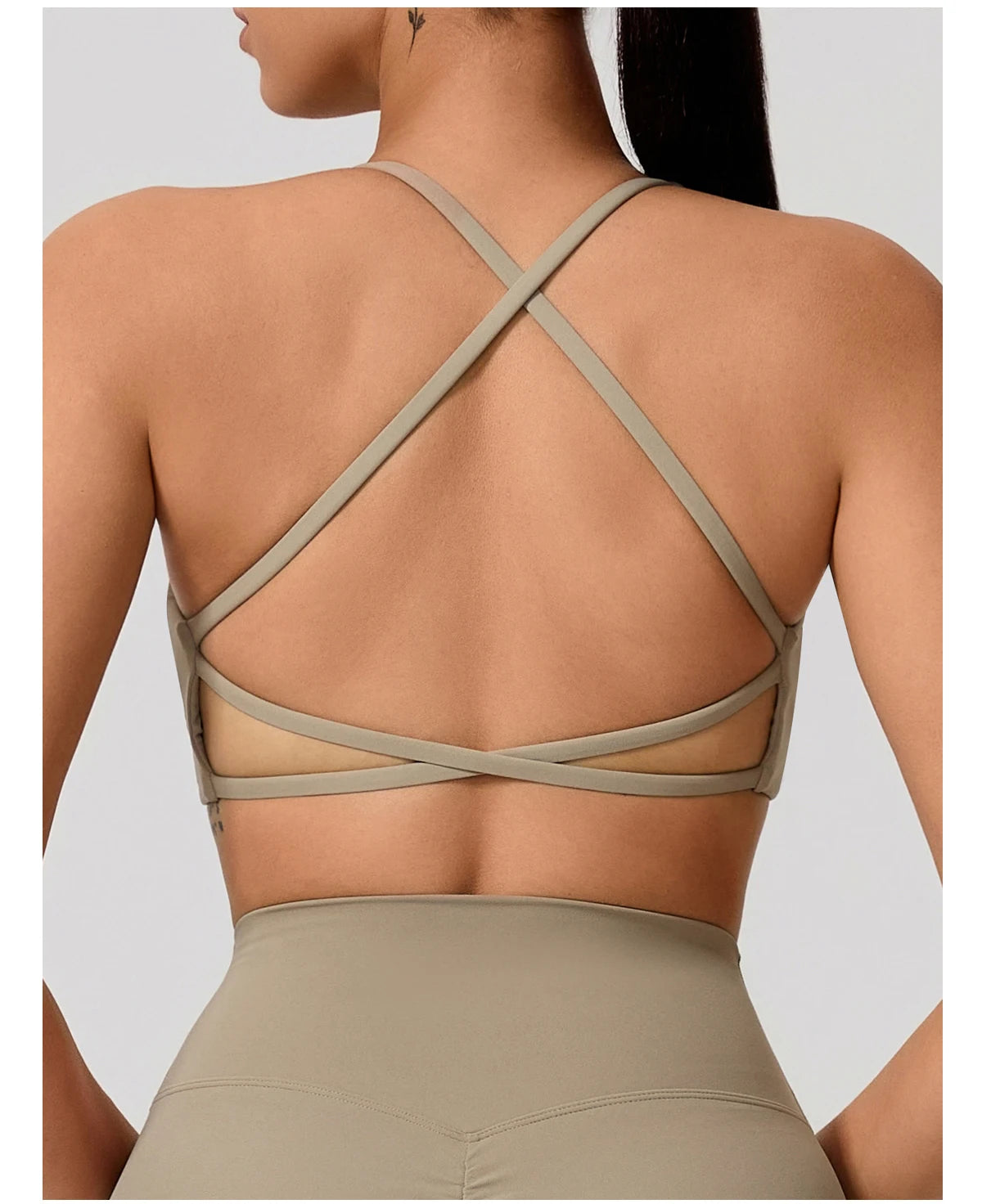 Cross Back Push Up Yoga Bra