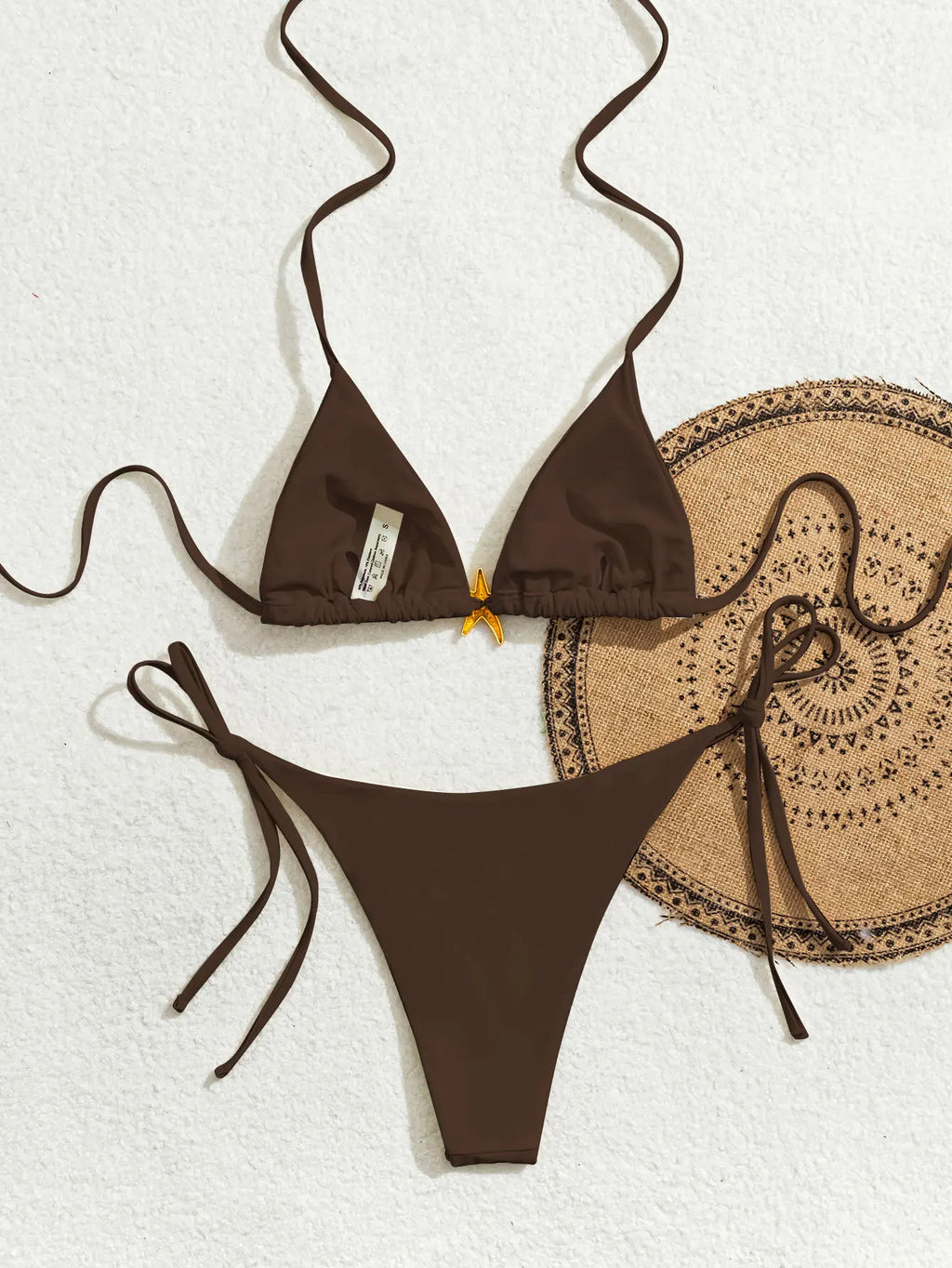 Floral Push Up Triangle Bikini Set