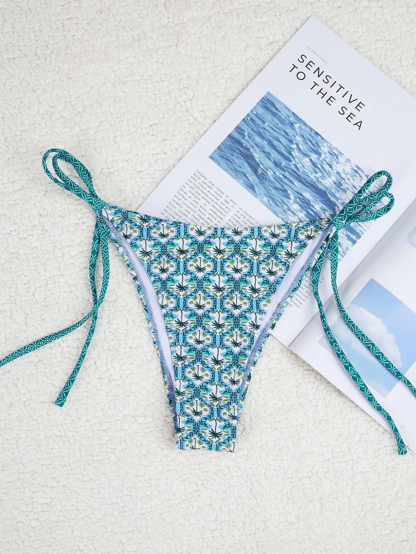Floral Push Up Triangle Bikini Set