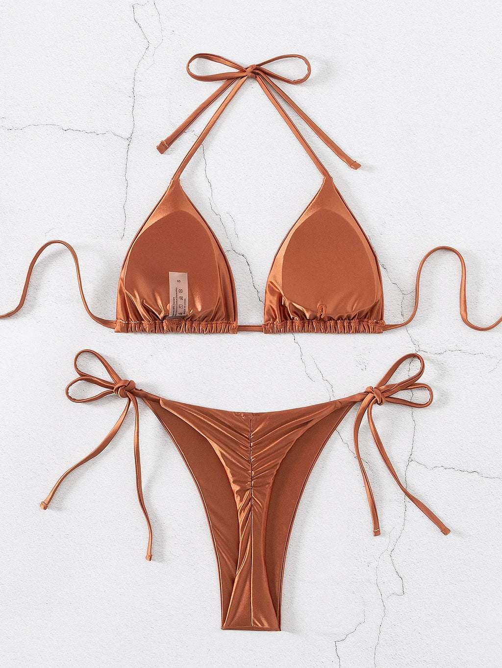Floral Push Up Triangle Bikini Set