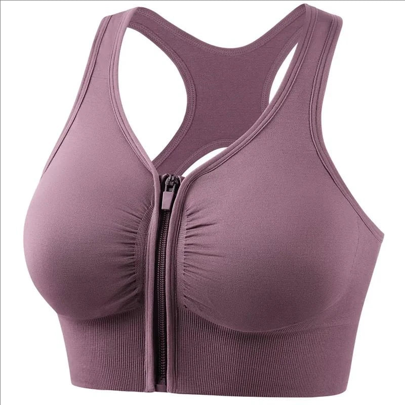 Front Zip Sports Bra