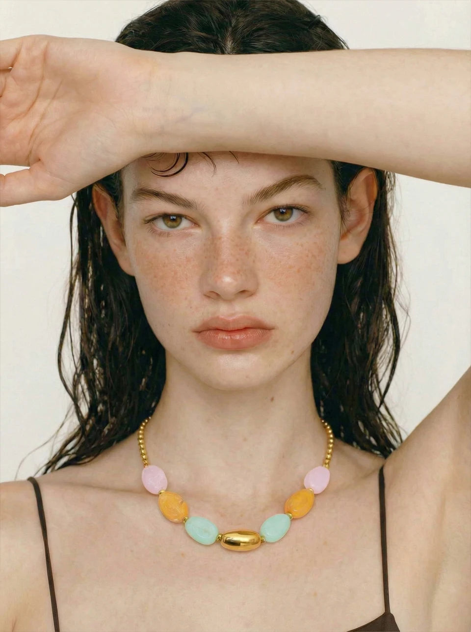Candy Color Resin Chain Necklace