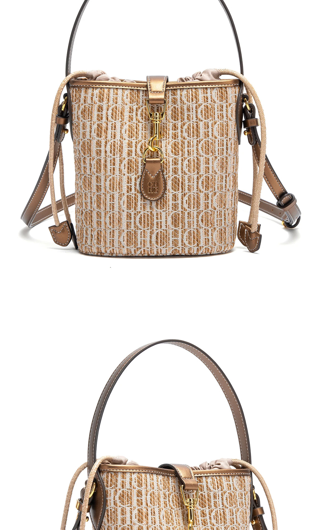 CHCH Women's Shoulder Bag Summer New PP Grass Woven Handbag Holiday Phone Bag