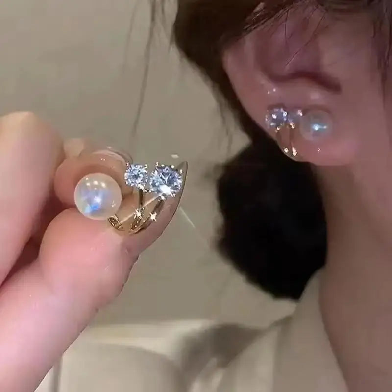 Zircon Geometric Hoop Earrings