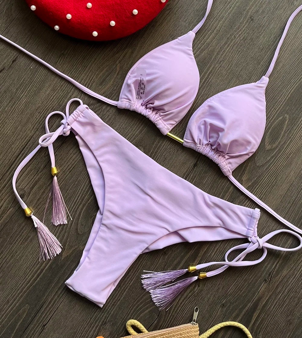Triangle Push Up Bikini Set 13 Colors