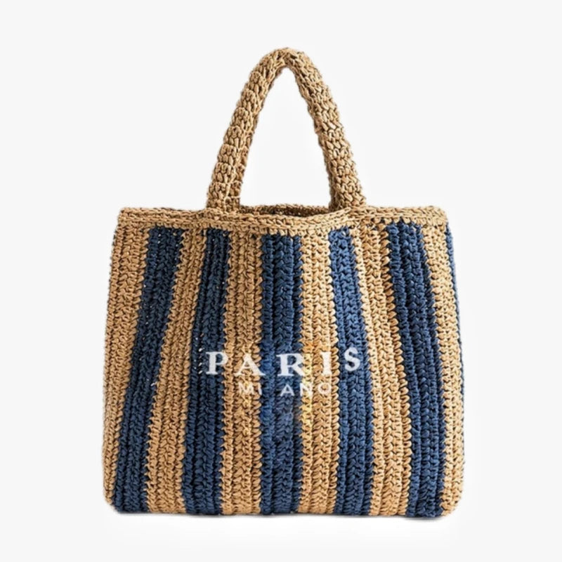 Handwoven Raffia Travel Tote