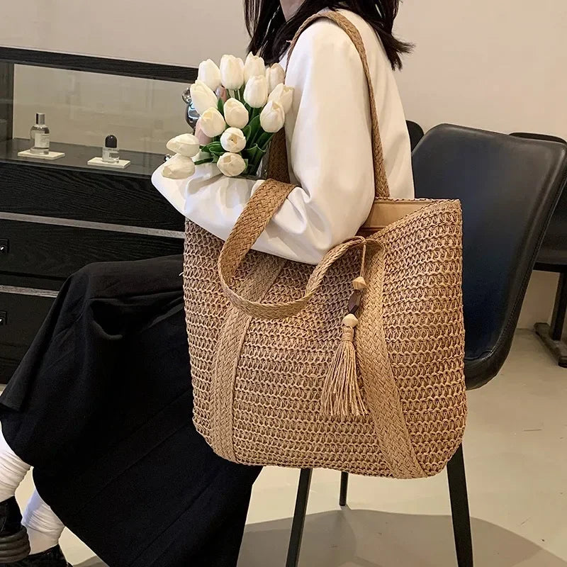 Retro Straw Woven Handbag