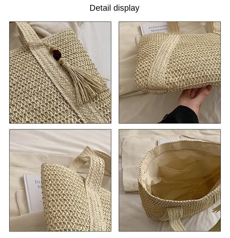 Retro Straw Woven Handbag