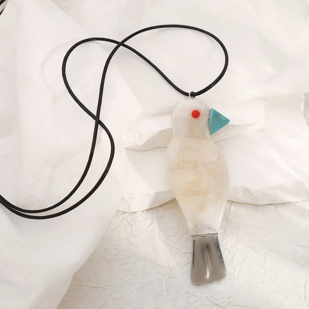 Parrot Charm Cord Necklace