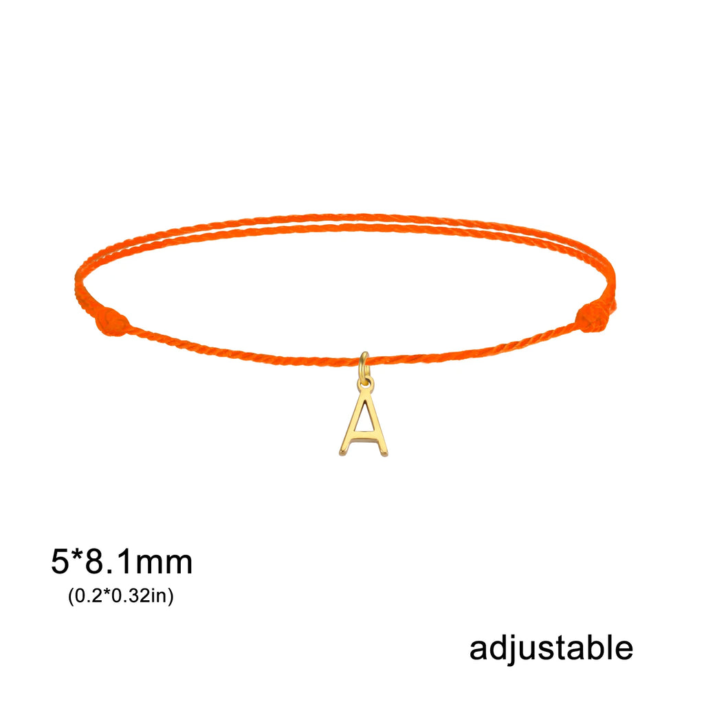 Initial Letter Rope Bracelet