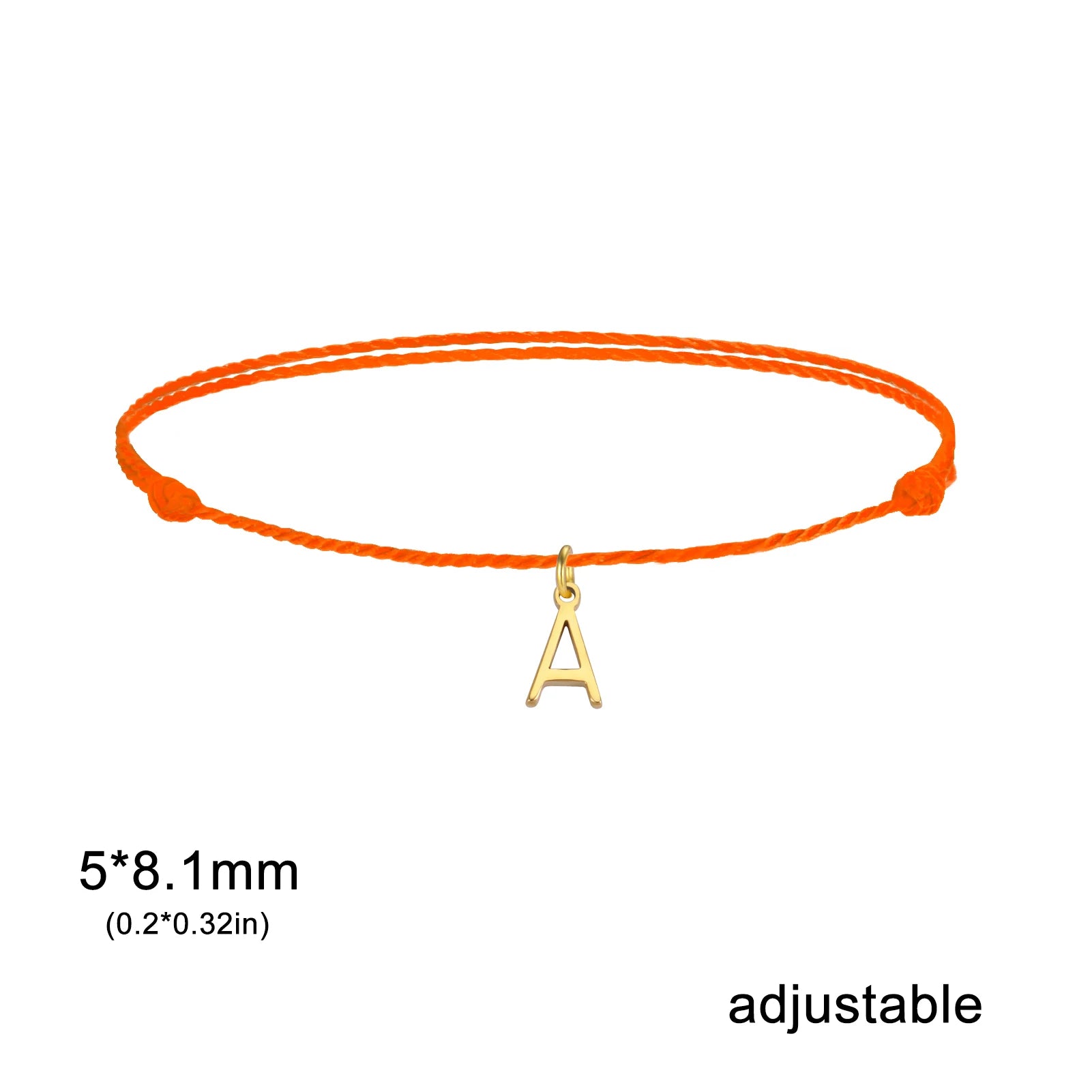 Initial Letter Rope Bracelet