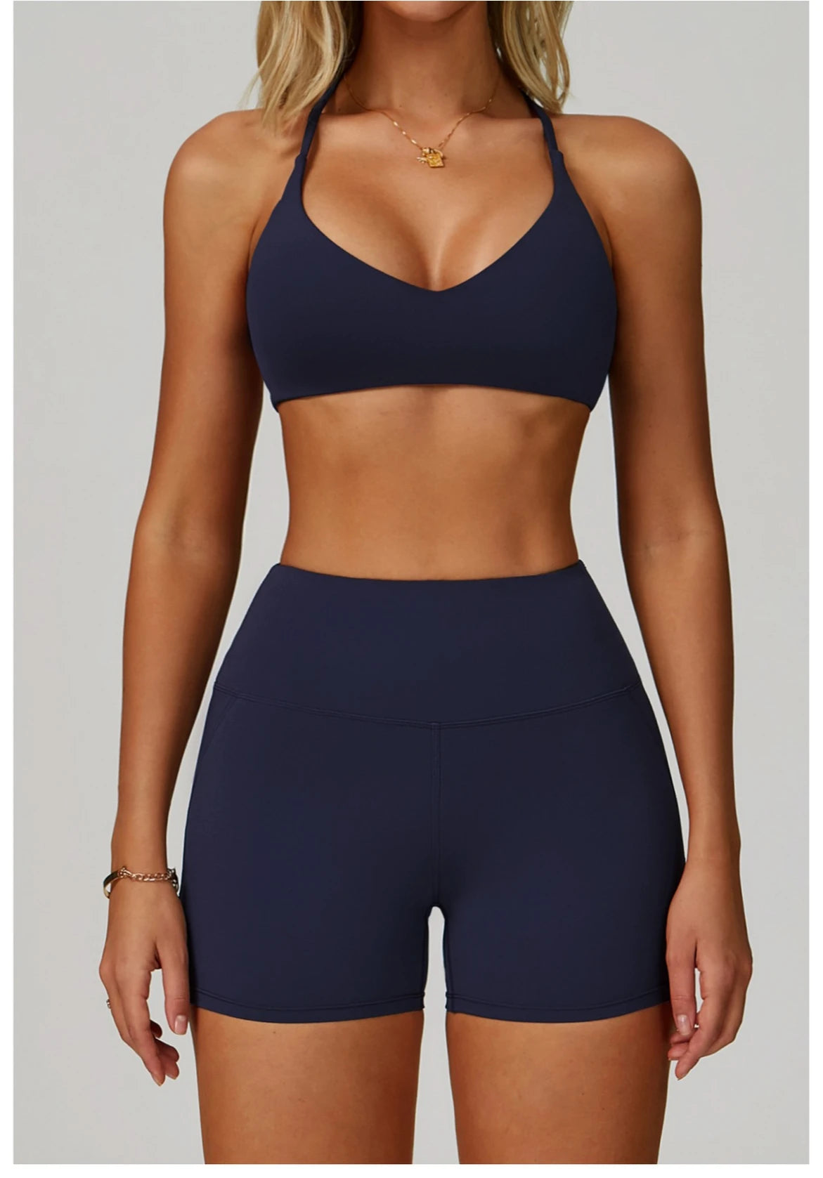 Cross Backless Crop Sports Bra