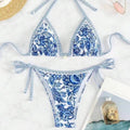 Halter String Triangle Bikini Set