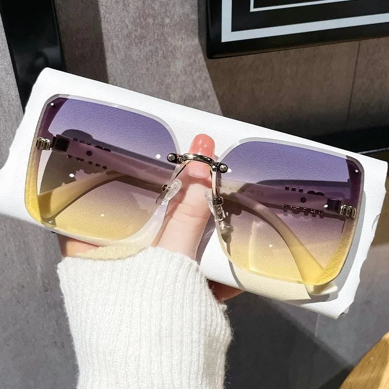 Fashion Oversized Square Sunglasses Women 2025 Luxury Brand Sun Glasses Vintage Sun Glasses Femal...