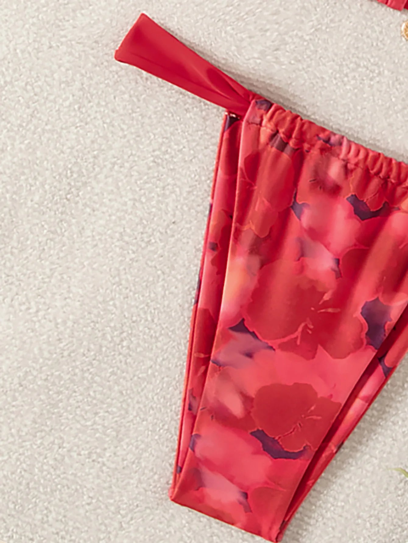 Floral Push Up Triangle Bikini Set