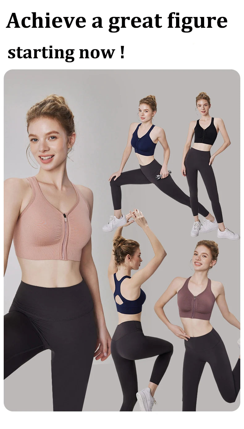 Front Zip Sports Bra