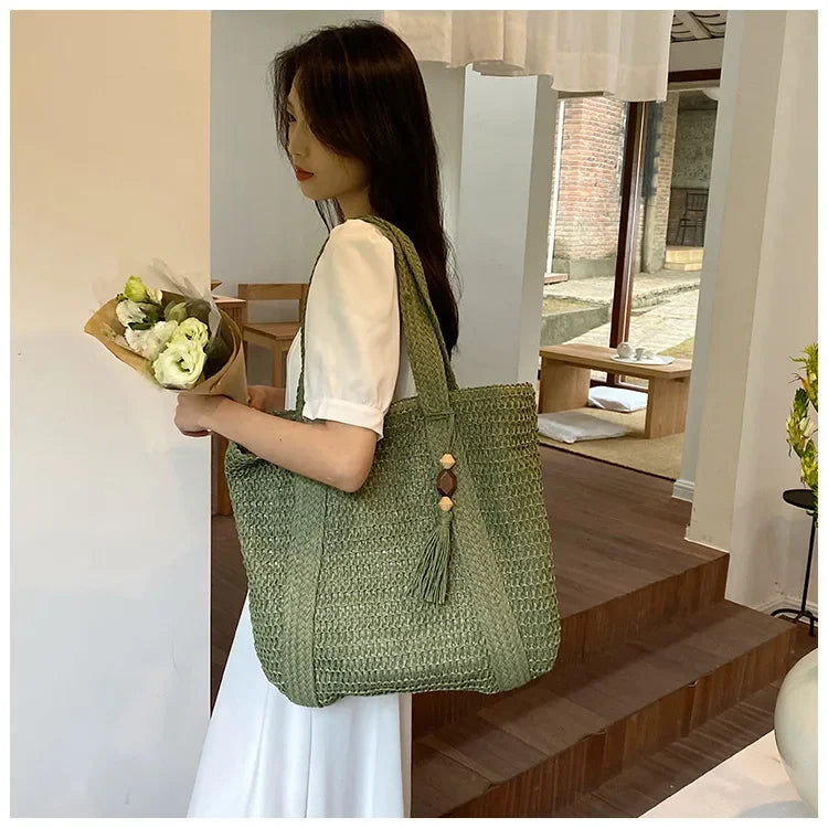 Retro Straw Woven Handbag