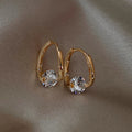 Zircon Geometric Hoop Earrings