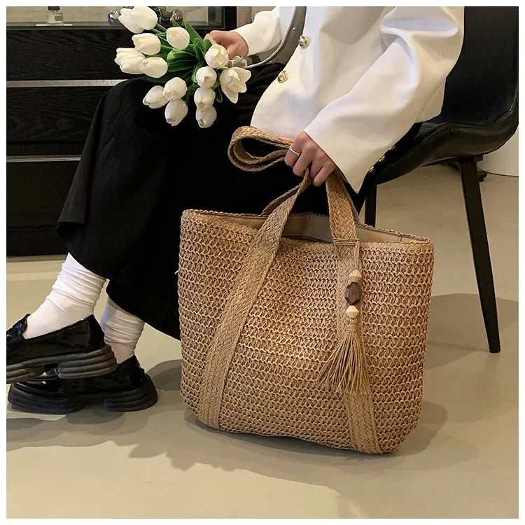Retro Straw Woven Handbag