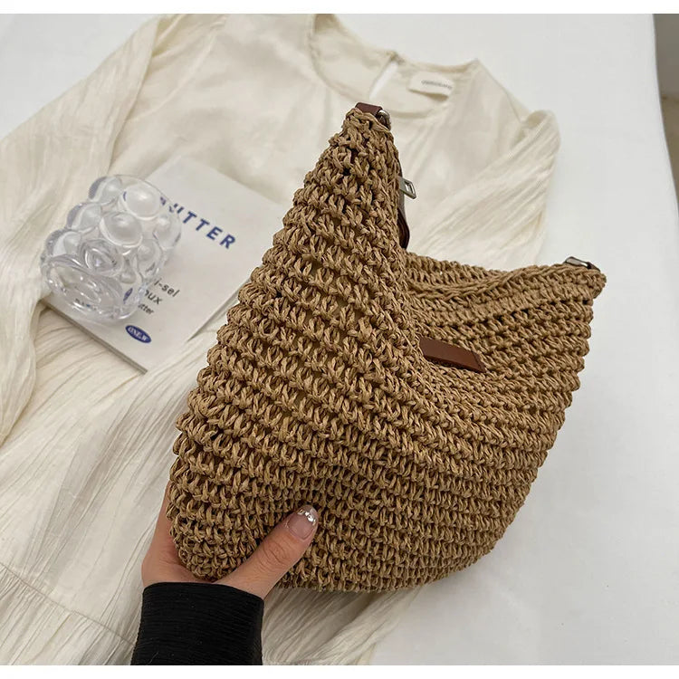 Woven Crossbody Shoulder Bag