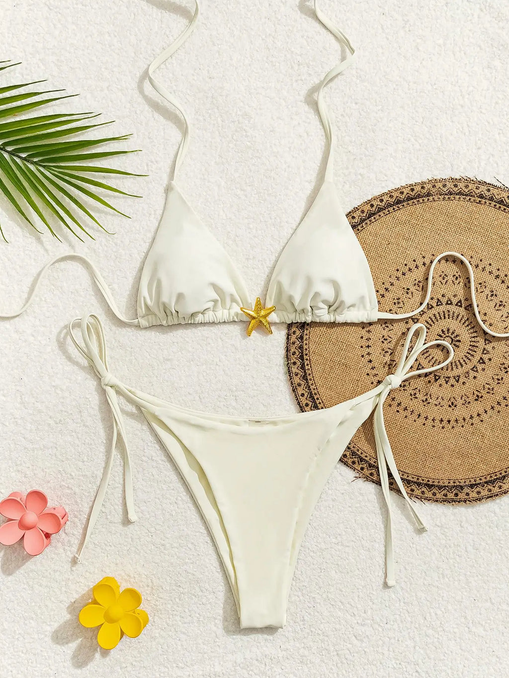 Floral Push Up Triangle Bikini Set
