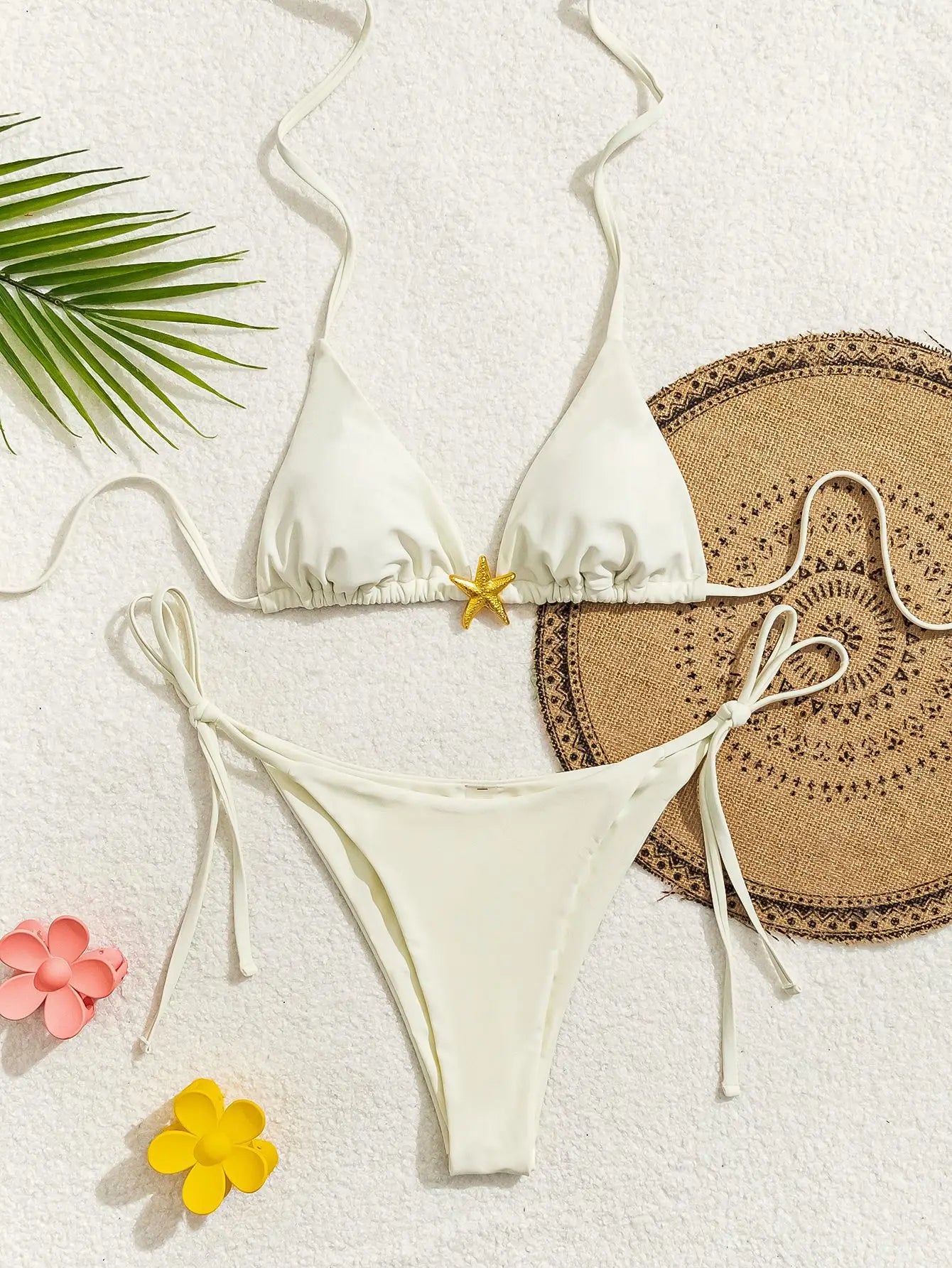 Floral Push Up Triangle Bikini Set