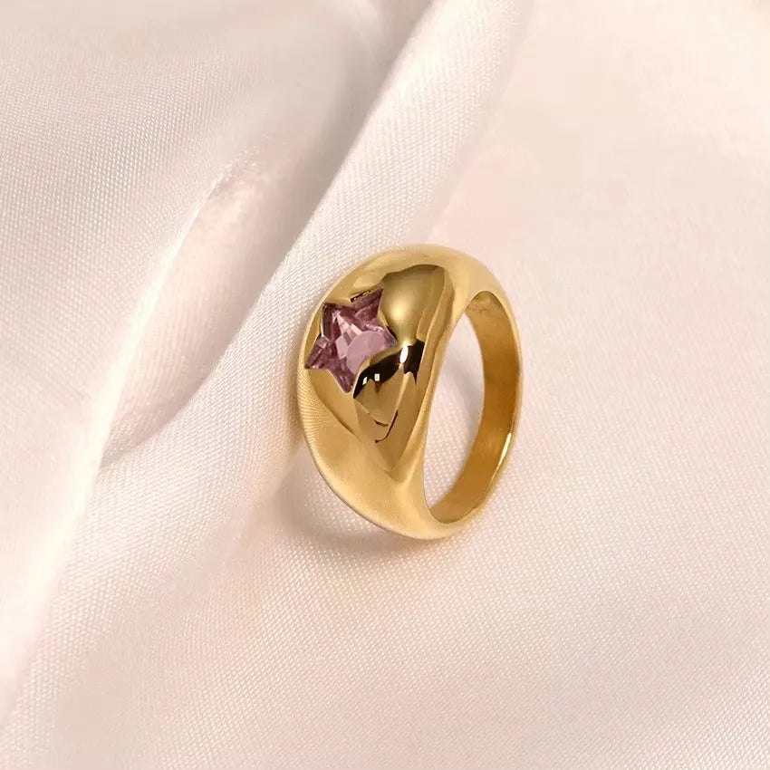 Chunky Croissant Gold Ring