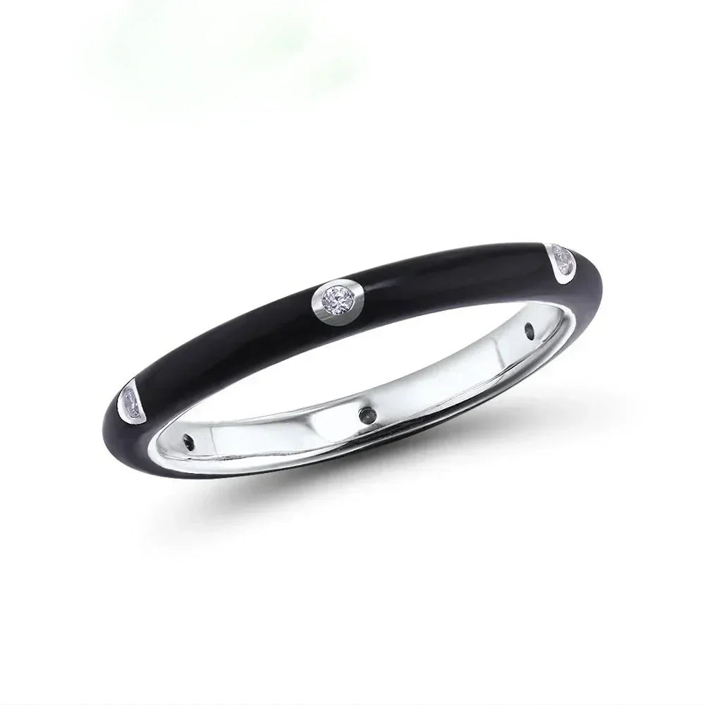 Enamel Drip Oil Stackable Ring