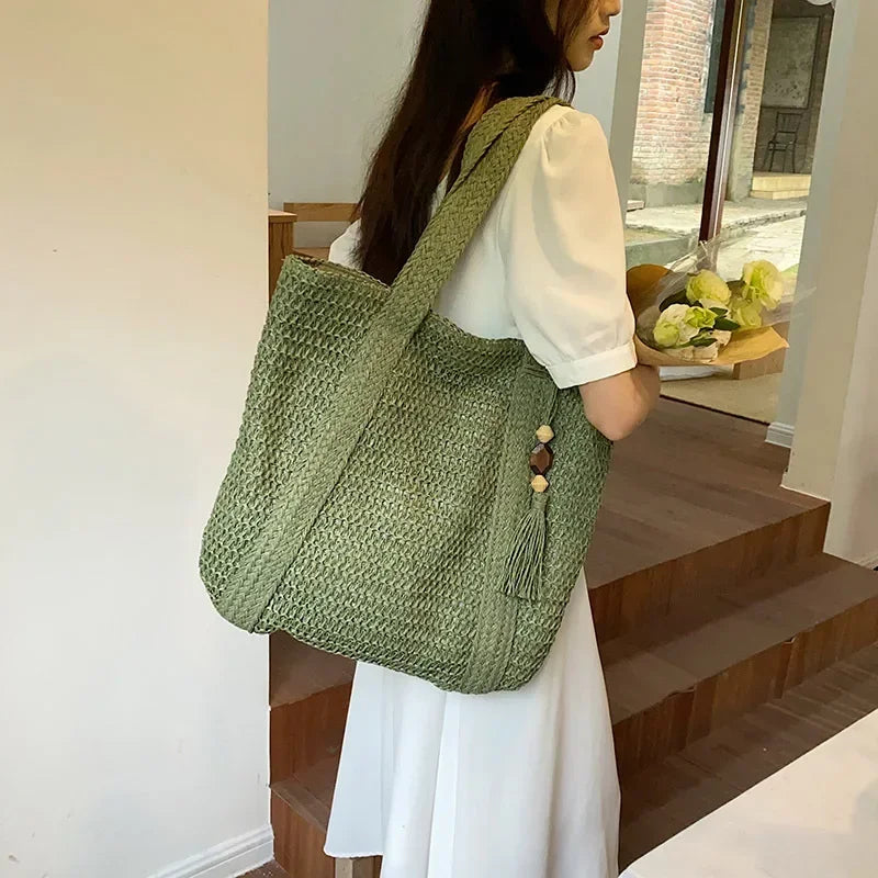 Retro Straw Woven Handbag