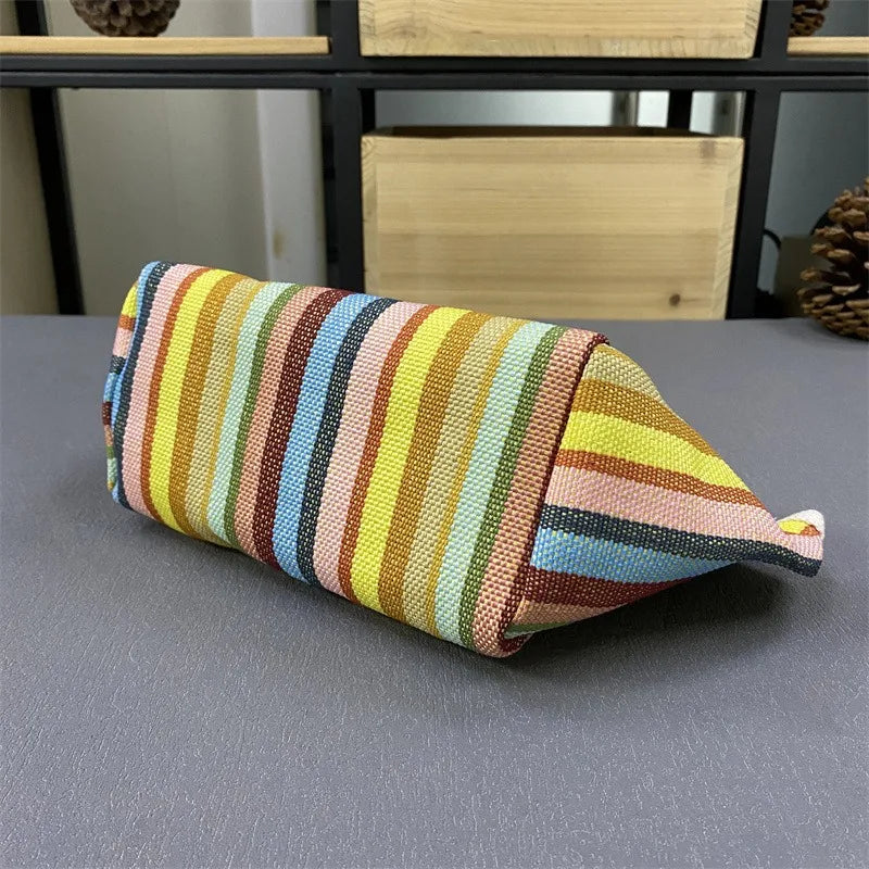New summer storage bag, canvas bag, zipper makeup bag, hand-held cloth bag, inner lining woven bag