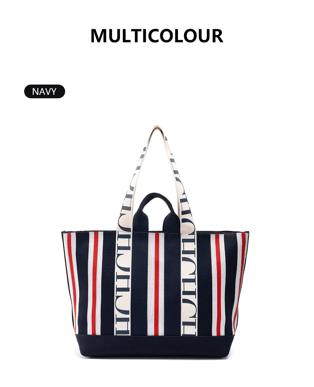 CH Classic Ladies Crossbody Bag Large Capacity Commuter Style Ladies Tote Bag Simple Stripe Desig...