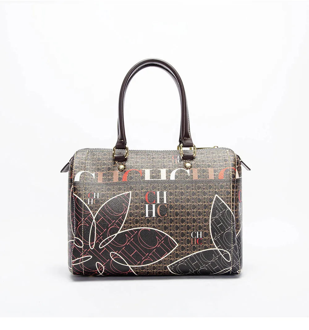 CH Ladies Bucket Bag – Floral PU Leather Handbag