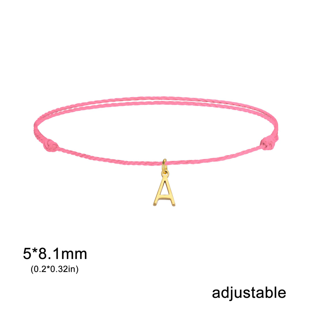 Initial Letter Rope Bracelet