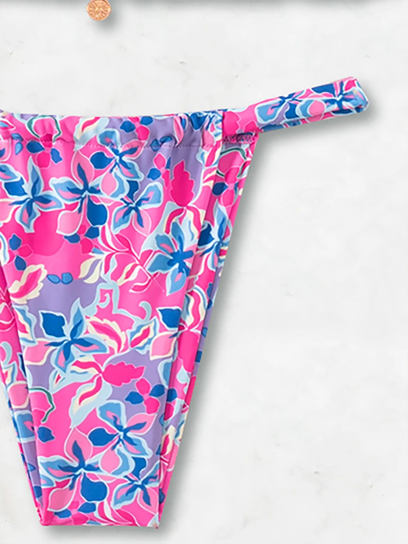 Floral Push Up Triangle Bikini Set