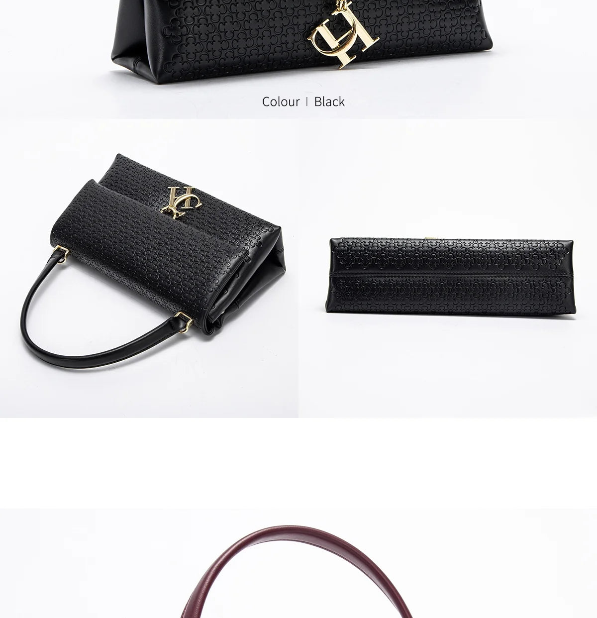 CH Fashion Shoulder Bag Detachable Chain Light Luxury Underarm Bag Simple Large Capacity Solid Co...
