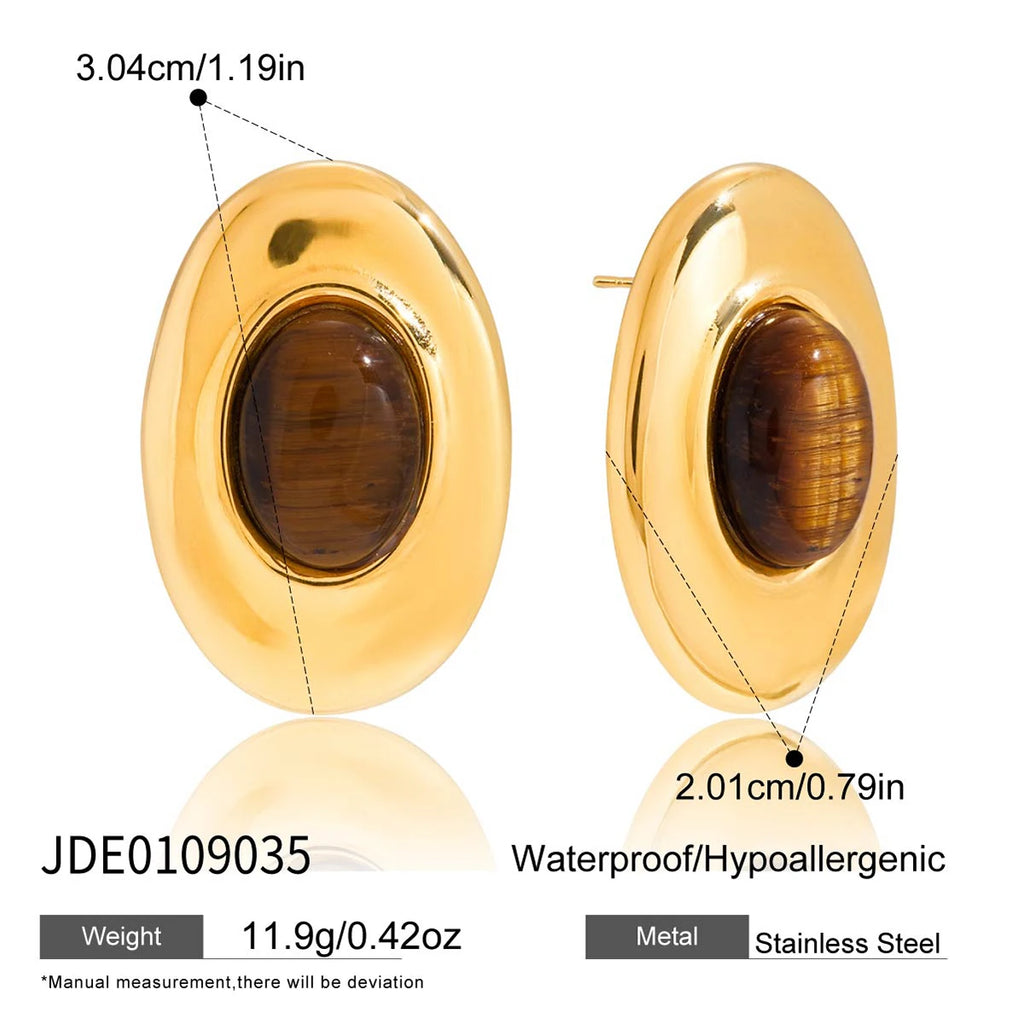 Amber Resin Geometric Earrings