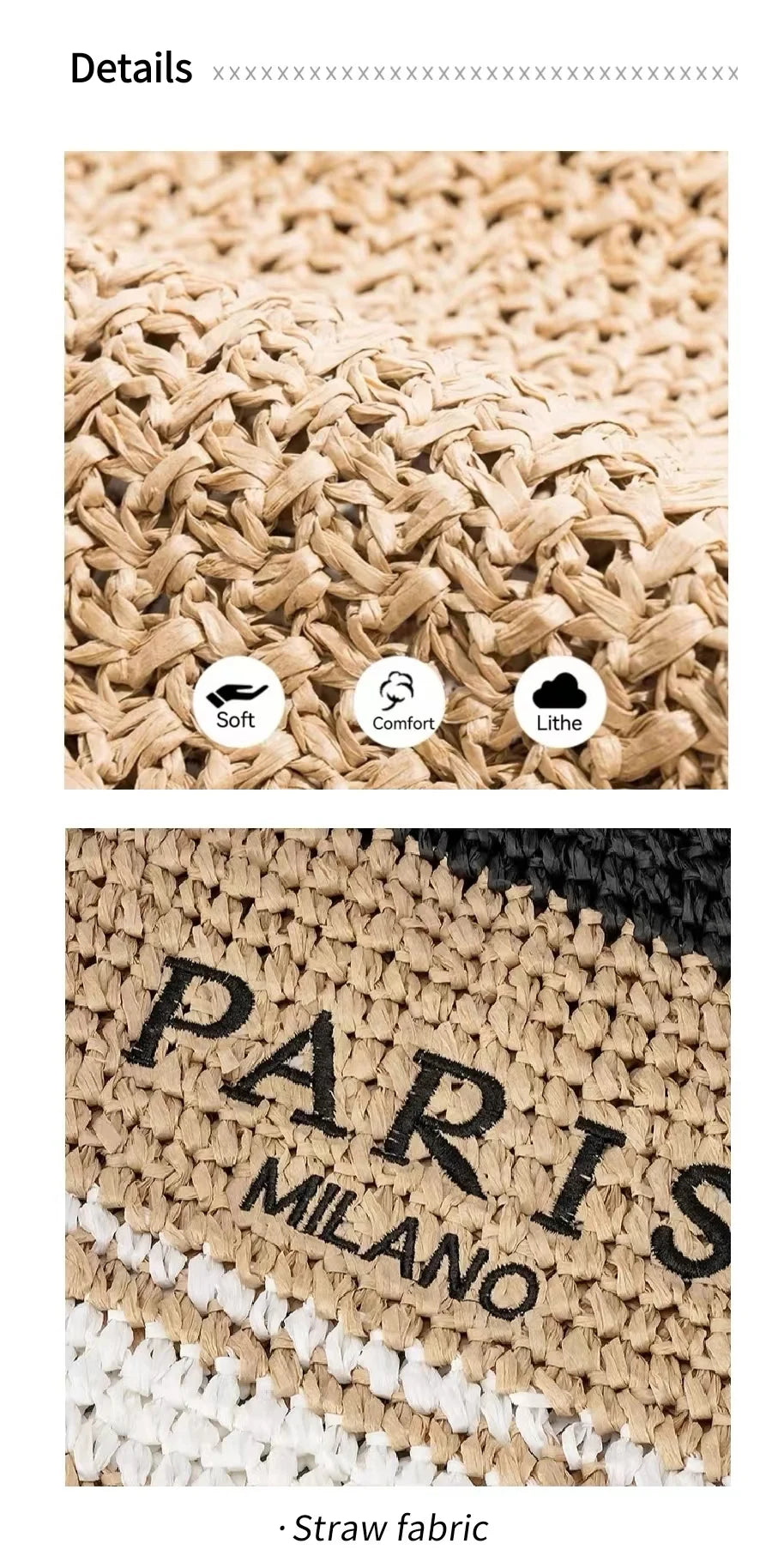Handwoven Raffia Travel Tote