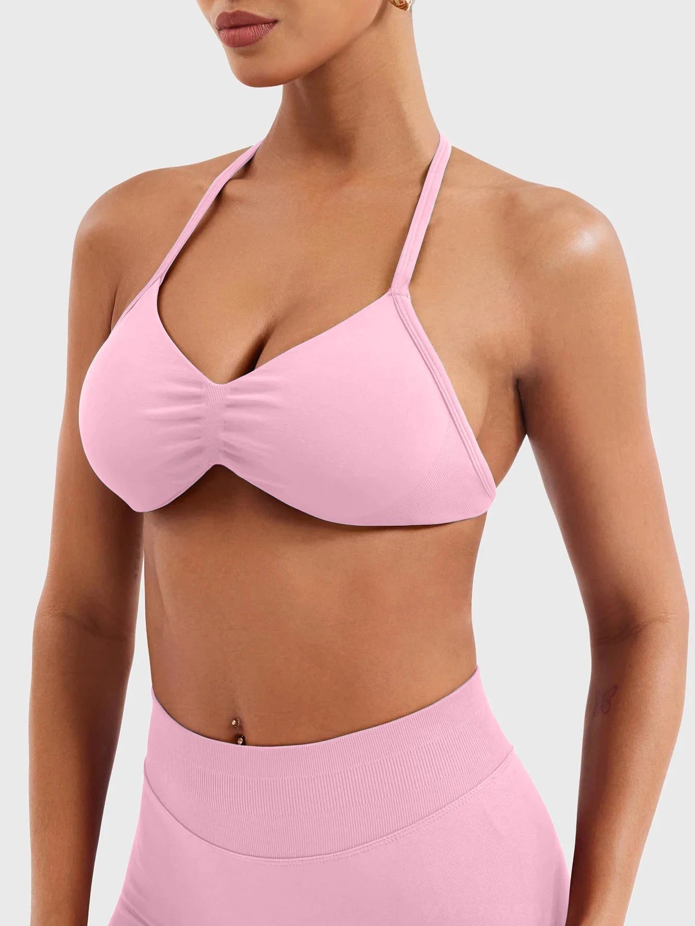 Ribbed Racerback Sports Bra