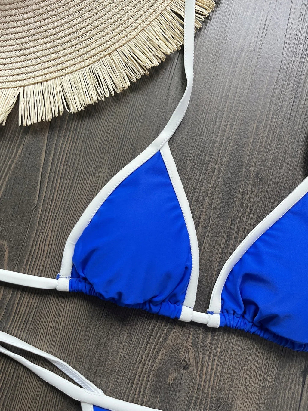 Brasil Flag Embroidery Split Bikini Set