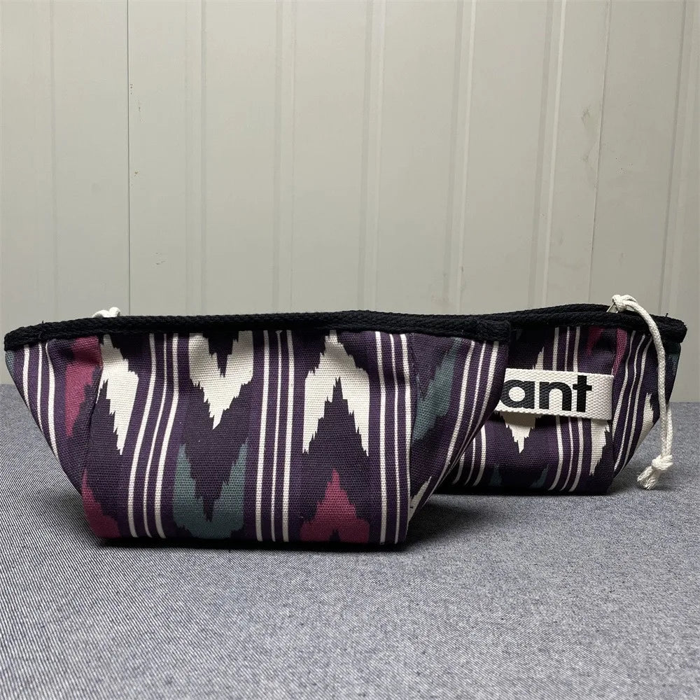 New summer storage bag, canvas bag, zipper makeup bag, hand-held cloth bag, inner lining woven bag