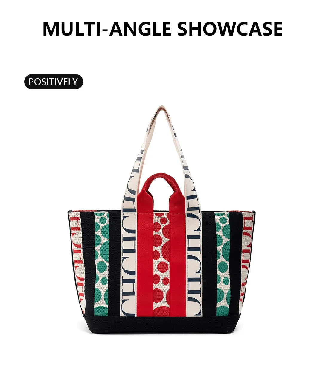 CH Classic Ladies Crossbody Bag Large Capacity Commuter Style Ladies Tote Bag Simple Stripe Desig...