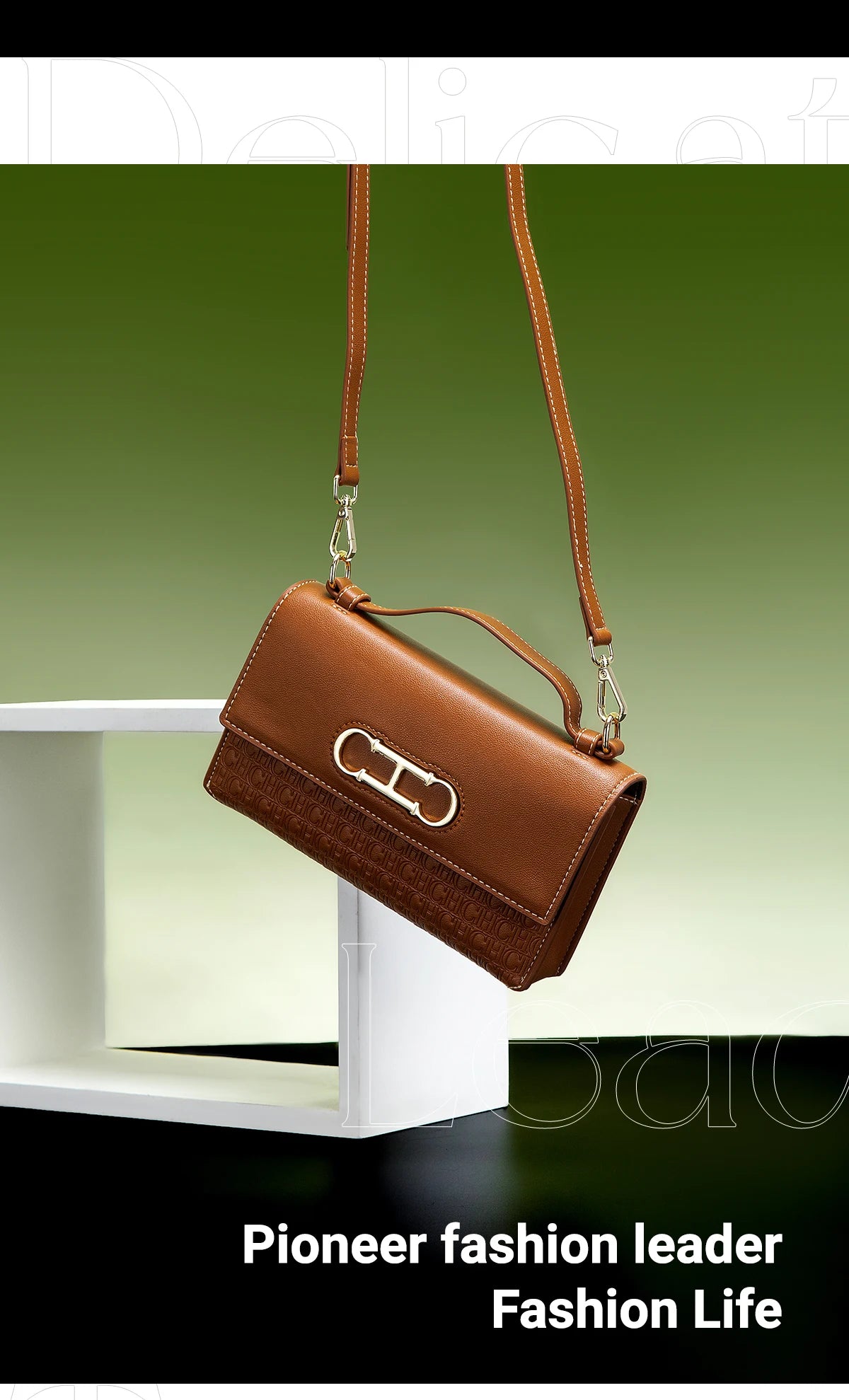 CH Women's Classic Retro Fashion Shoulder Bag Light Luxury Popular Classic Models Large Capacity ...