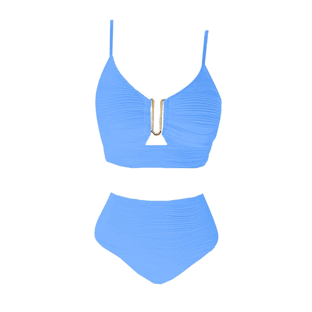 U-Wire Cutout High Waist Bikini Set