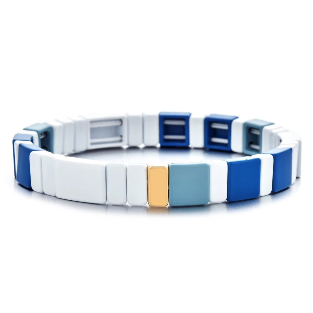 Enamel Tile Friendship Bracelet