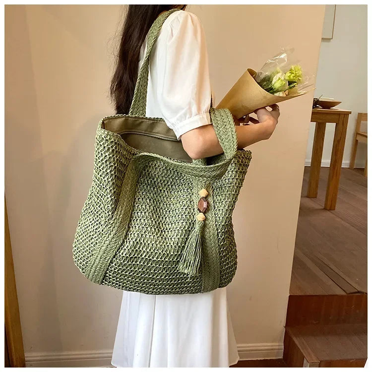 Retro Straw Woven Handbag