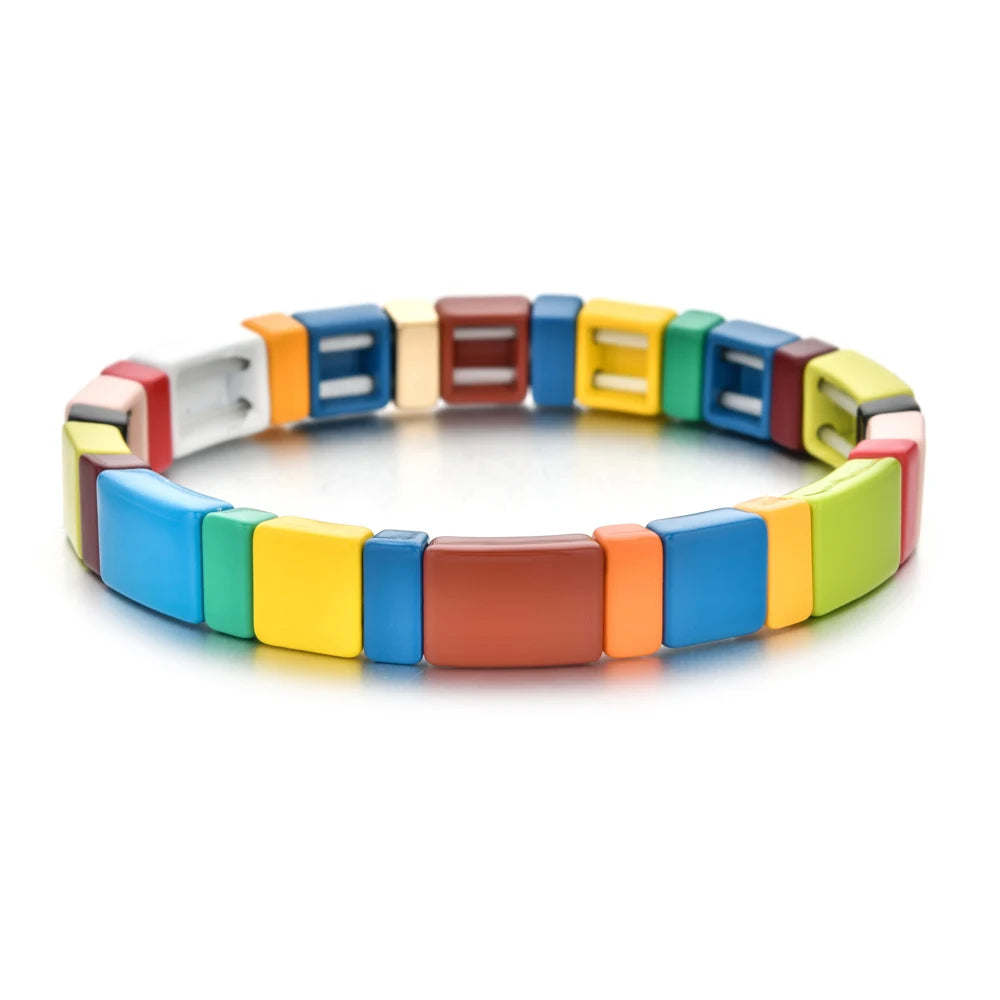 Enamel Tile Friendship Bracelet