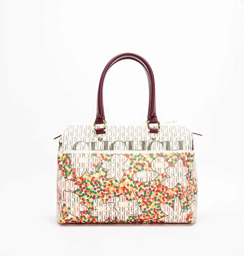 CH Ladies Bucket Bag – Floral PU Leather Handbag