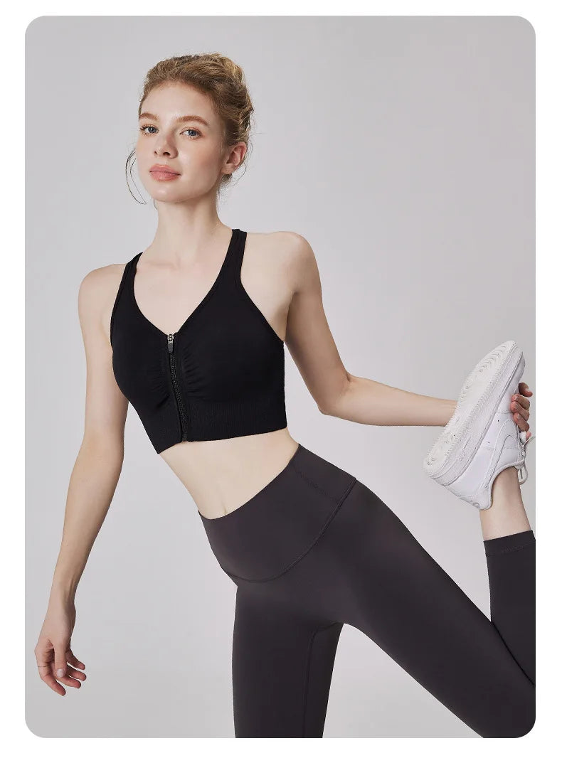 Front Zip Sports Bra