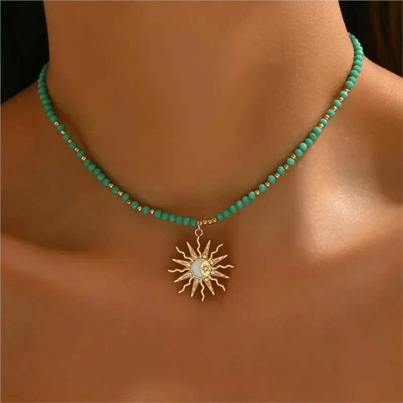 Boho Multilayer Bead Chain Necklace