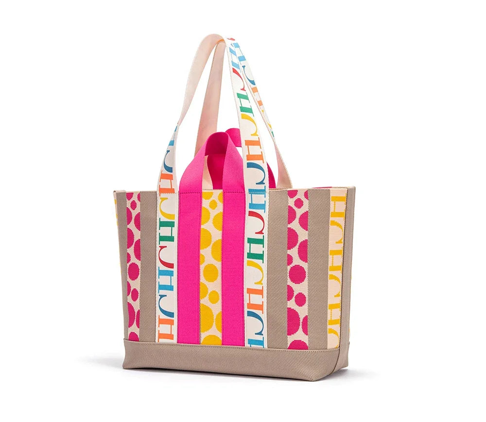 Stripe Design Large Capacity Crossbody Bag